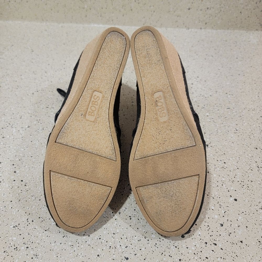 Bobs From Sketchers Black Canvas Wedge Bootie Siz… - image 8